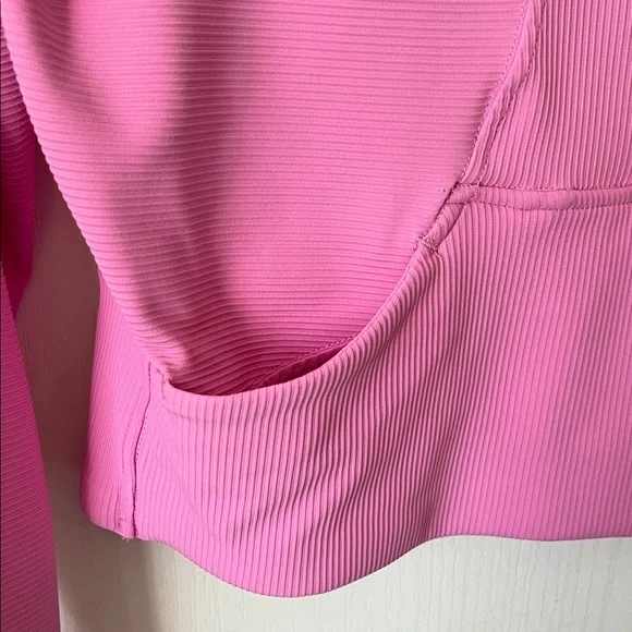 90 Degree By Reflex Pink Half-Zip Crop Top Women’s Medium - Picture 3 of 8